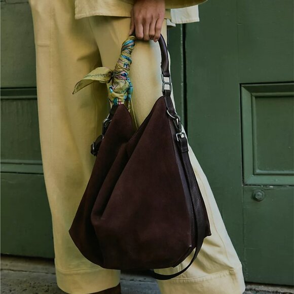 Suzie Suede Slouch Tote Color: Espresso - Picture 4 of 5